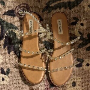 Steve Madden Clear Studded Sandals